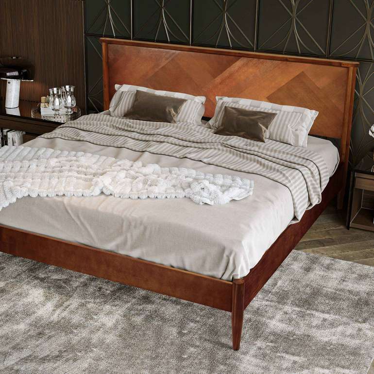 Rorns Panthera Platform Bed Frame With Headboard for Ultimate Comfort