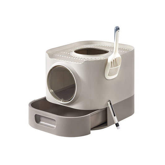 XL Enclosed Cat Litter Box with Slide-Out Tray