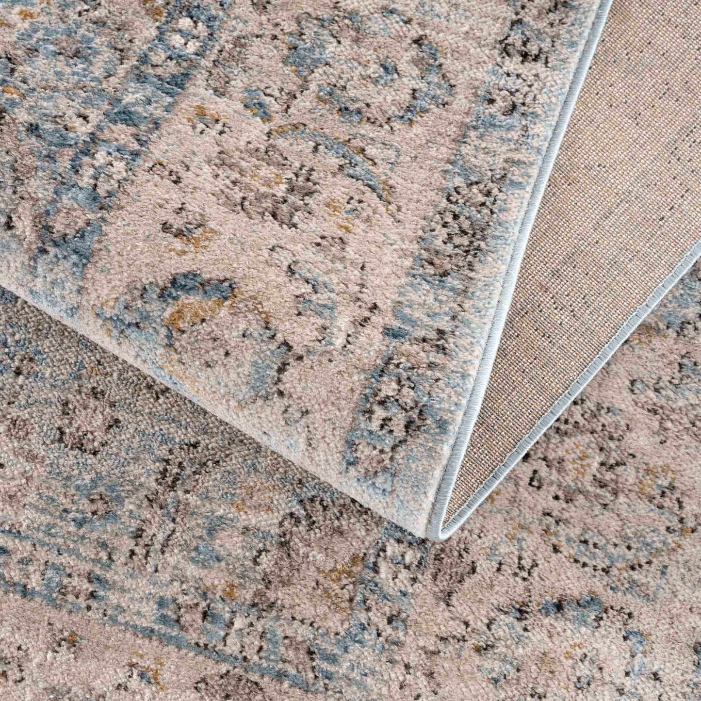 Anana Silver Blue & Beige Area Rug