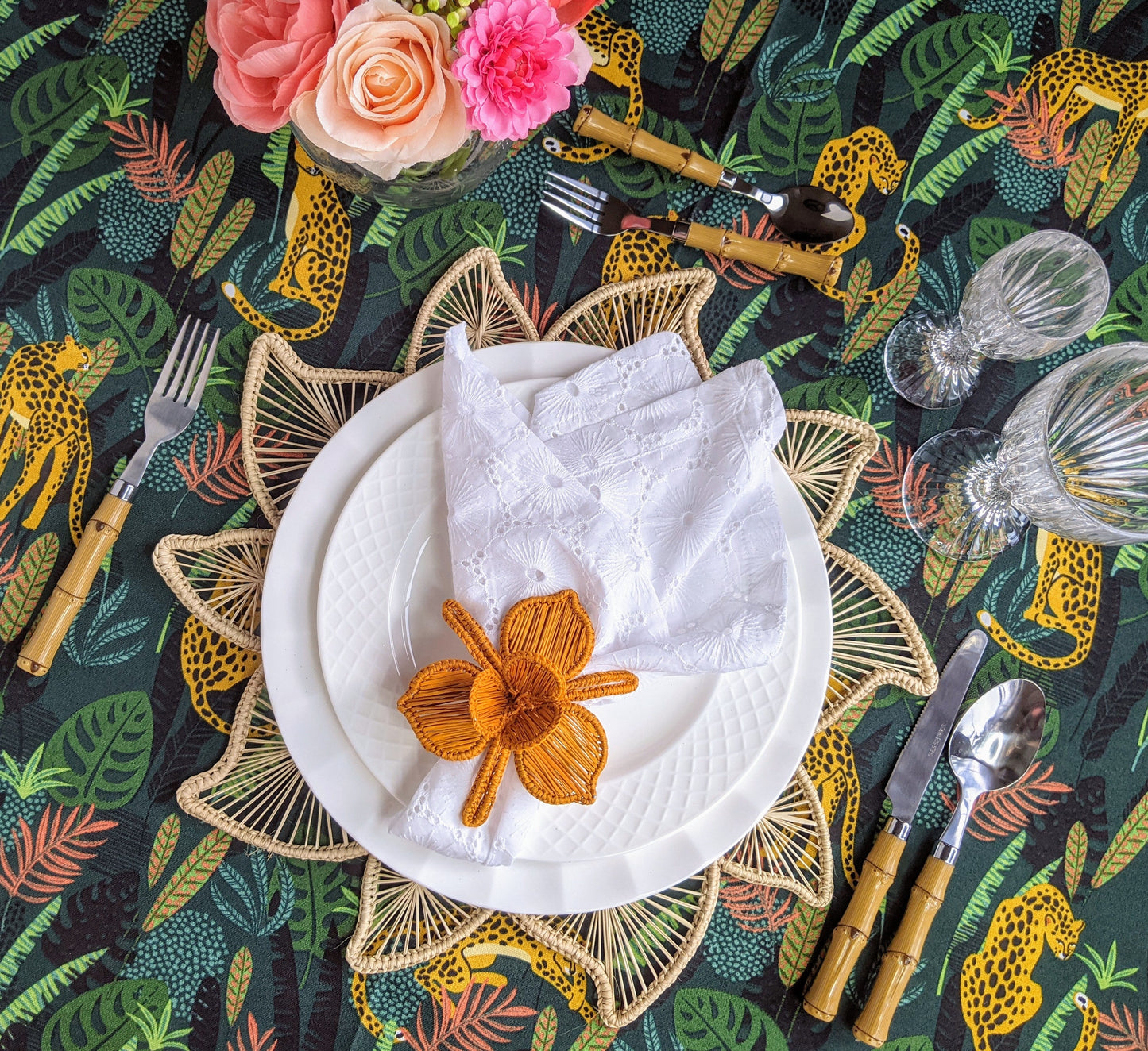 Bloom Handwoven Iraca Placemat