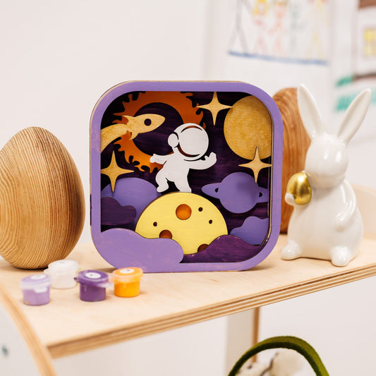 3D DIY Wood Painting Kit for Kids – Space
