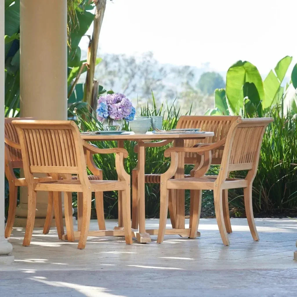 Palm Teak Outdoor Dining Armchair