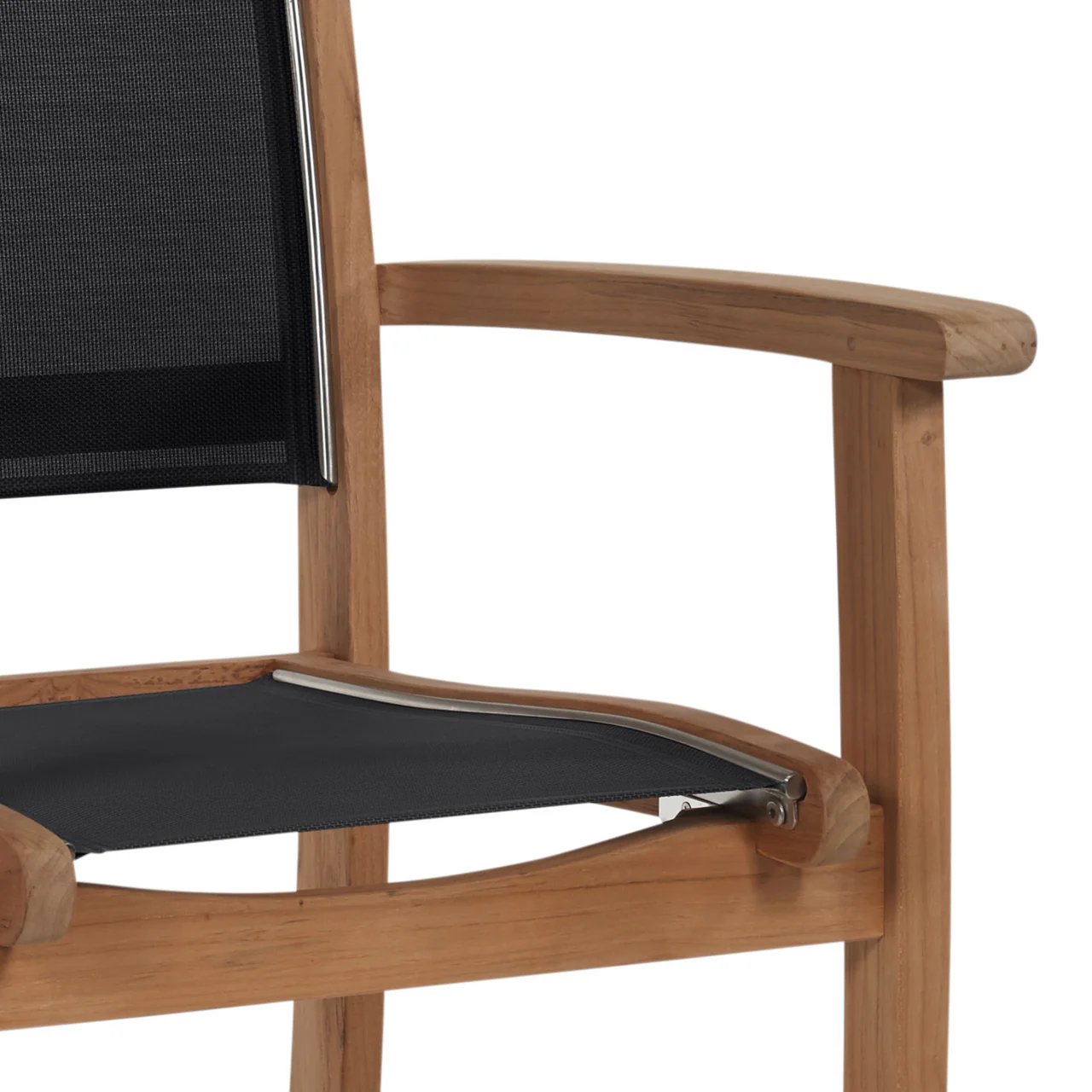 Pearl Stacking Teak Outdoor Dining Armchair 4PC