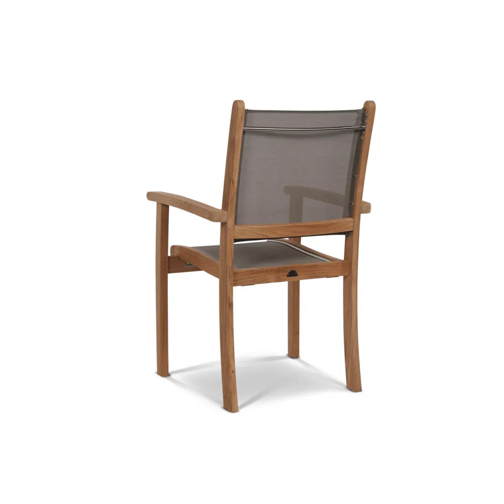 Pearl Teak Patio Square Dining Set 5PC
