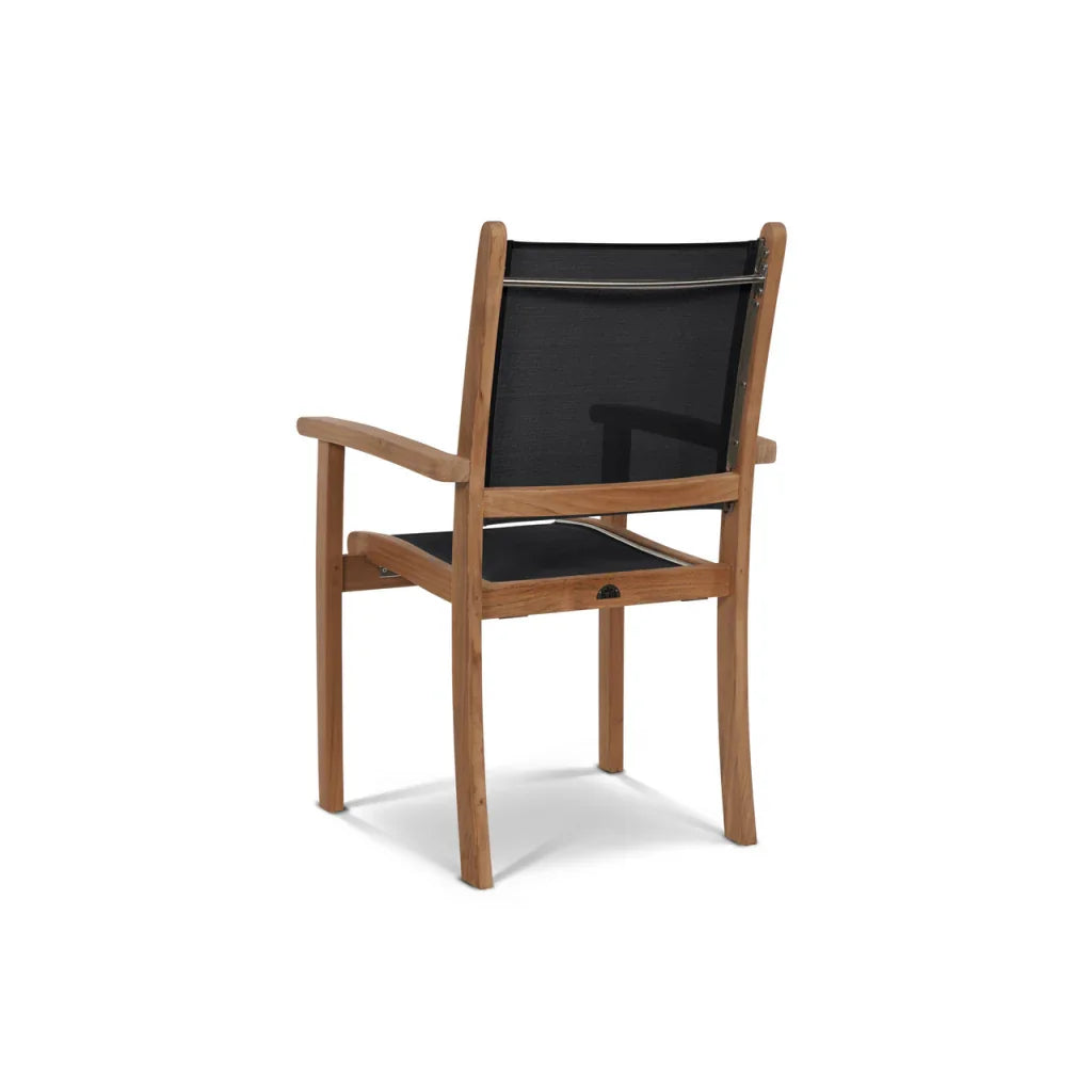 Pearl Teak Patio Square Dining Set 5PC