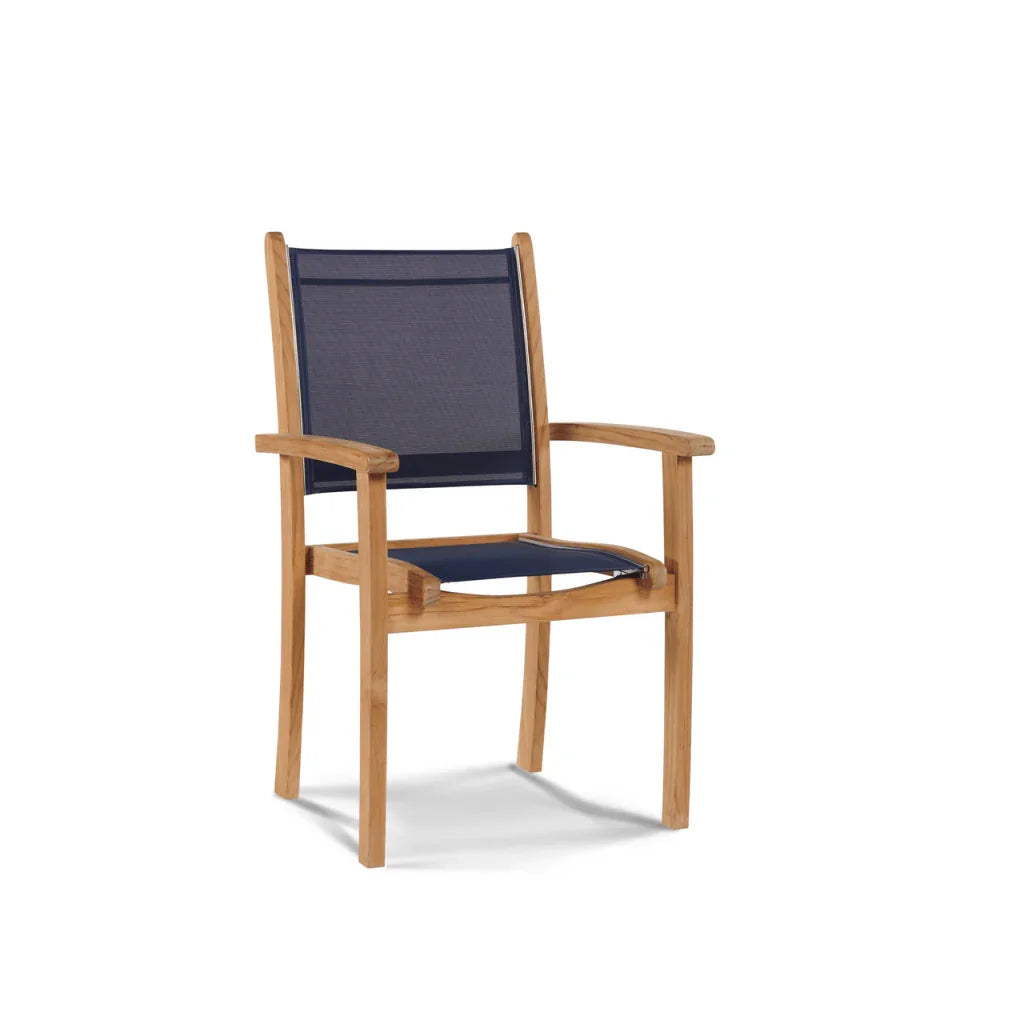 Pearl Teak Patio Square Dining Set 5PC