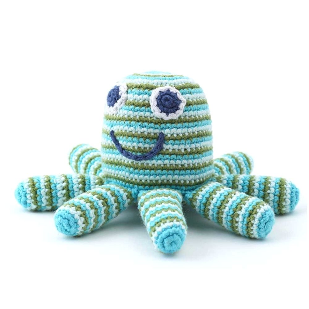 Pebble Octopus Rattle - Green