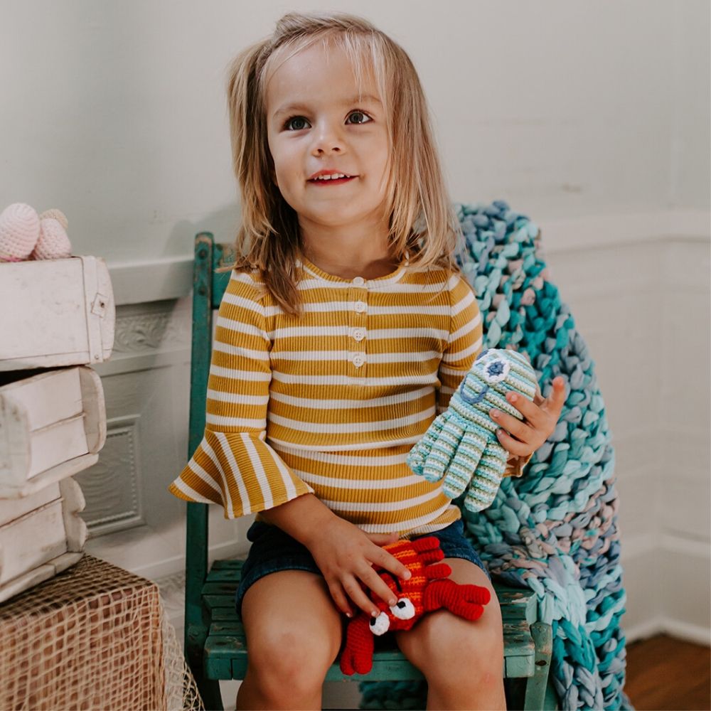 Pebble Octopus Rattle - Green