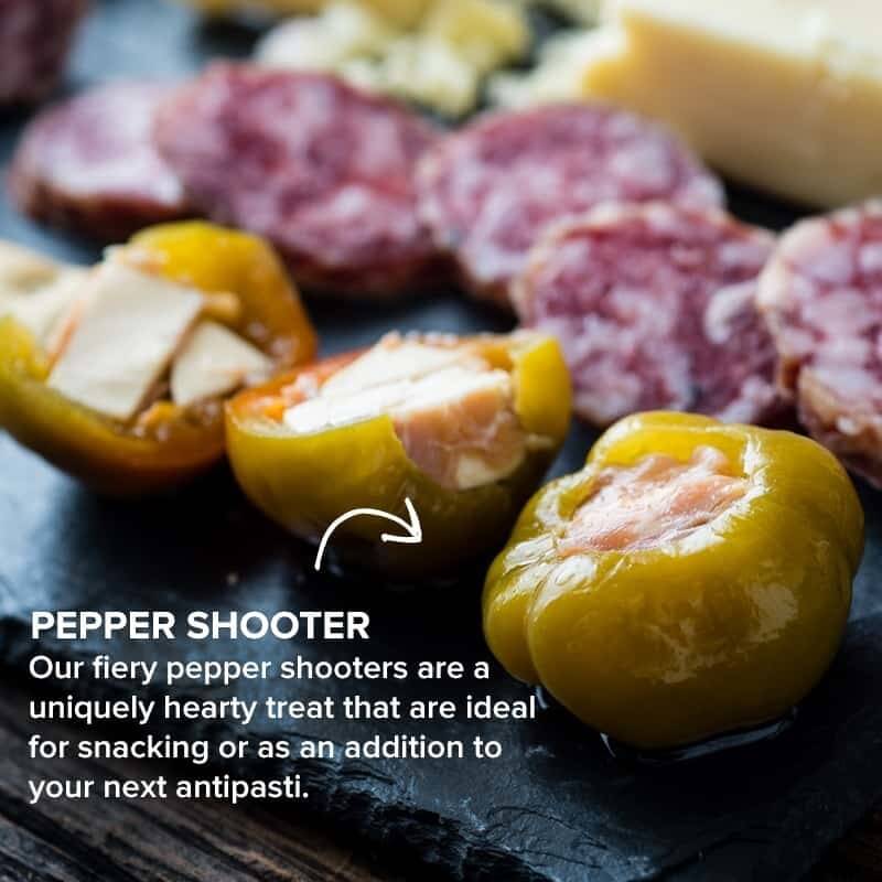 Prosciutto-Stuffed Pepper Shooters
