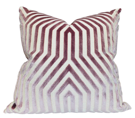 Vanderbilt Velvet Pillow Cover in Lilac, Schumacher Textiles