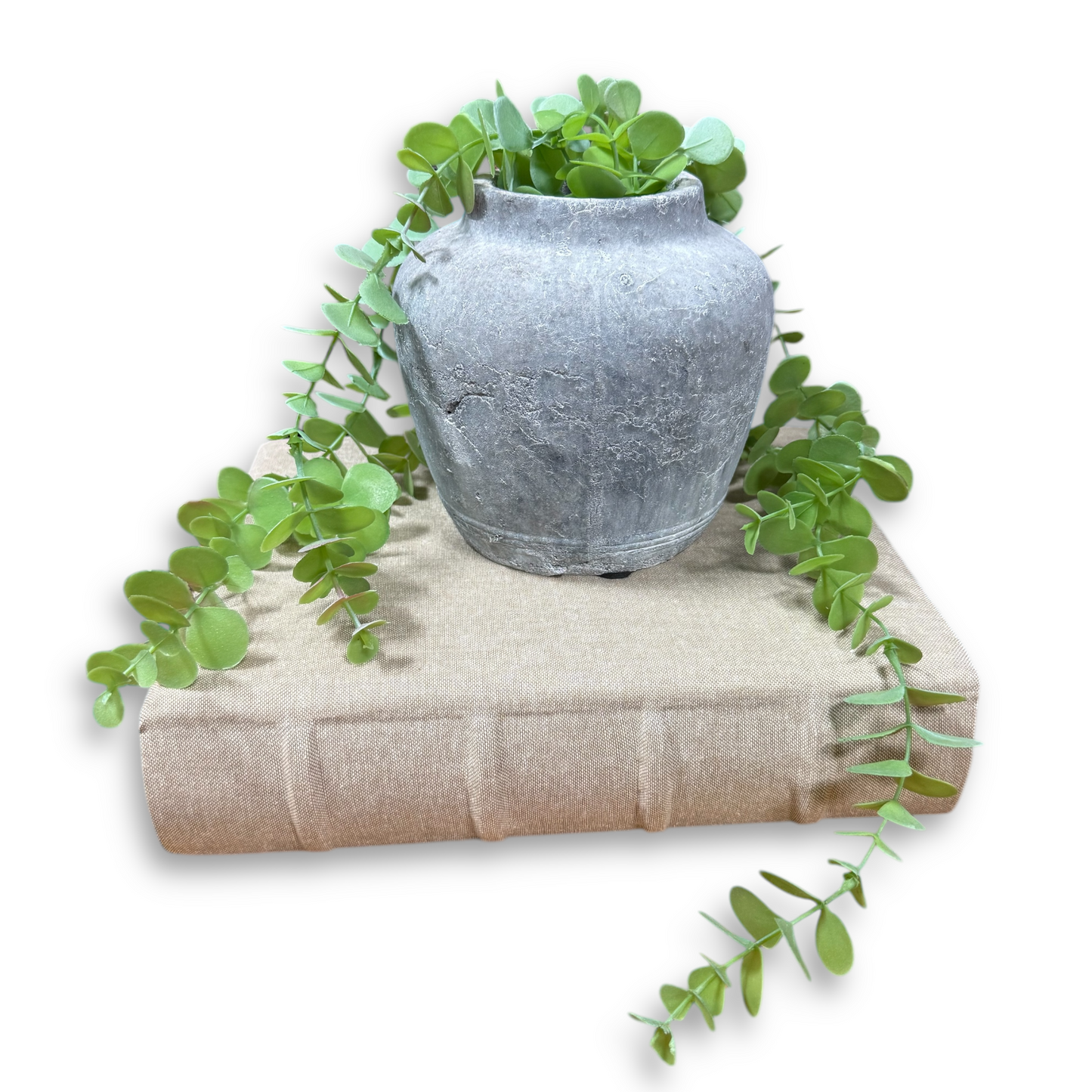 Beige Linen Hideaway Storage Book Box