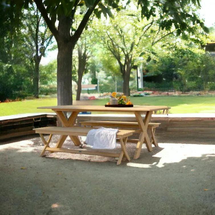 Picnic 3-Person Teak Outdoor Bench