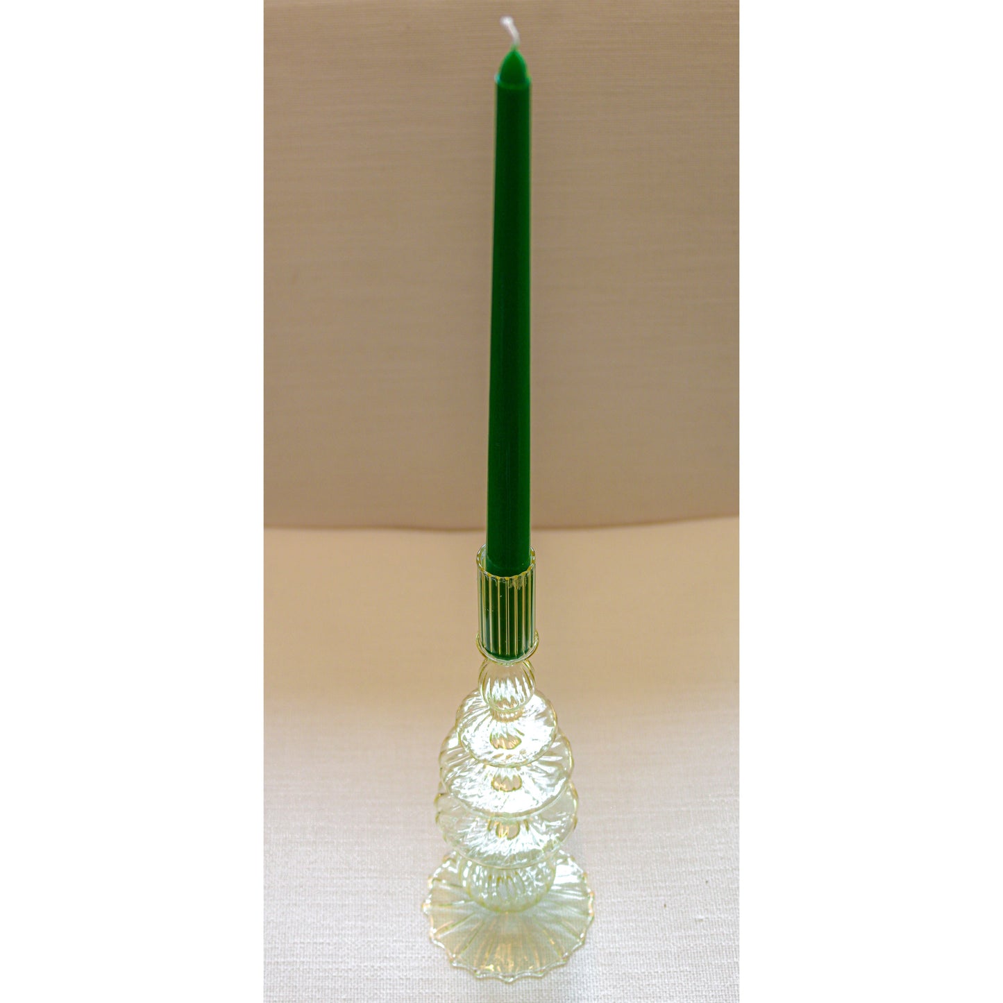 Extra Tall Pine Green Taper Candle, 1 Case of 48 Packs (4 Candles per Pack)