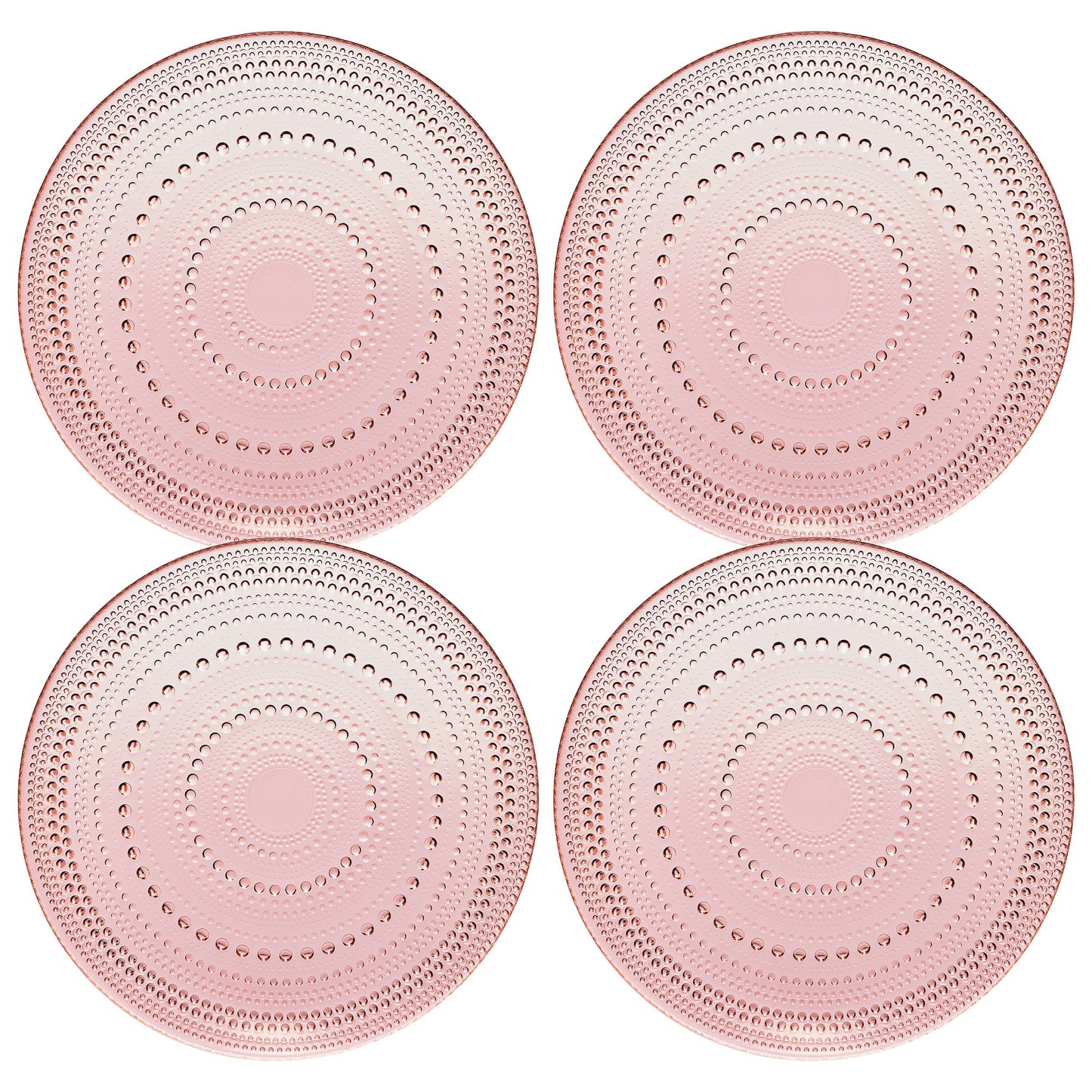 Blush Glass Plate, Set of 4