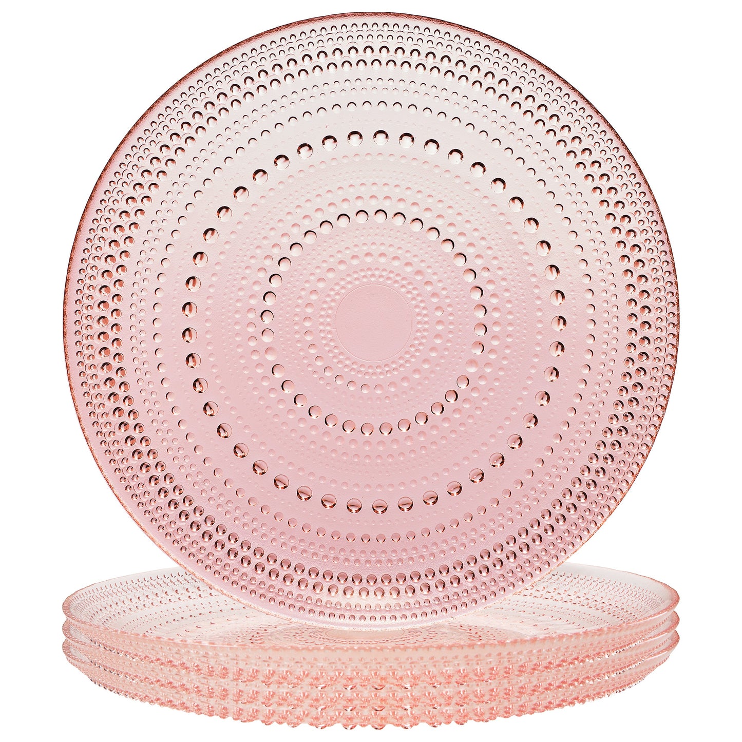 Blush Glass Plate, Set of 4