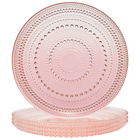 Blush Glass Plate, Set of 4