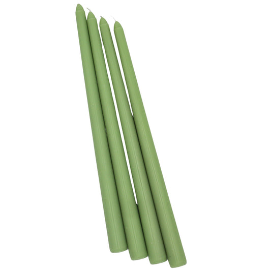 Extra Tall Pistachio Cream Taper Candle, 1 Case of 24 Packs (4 Candles per Pack)