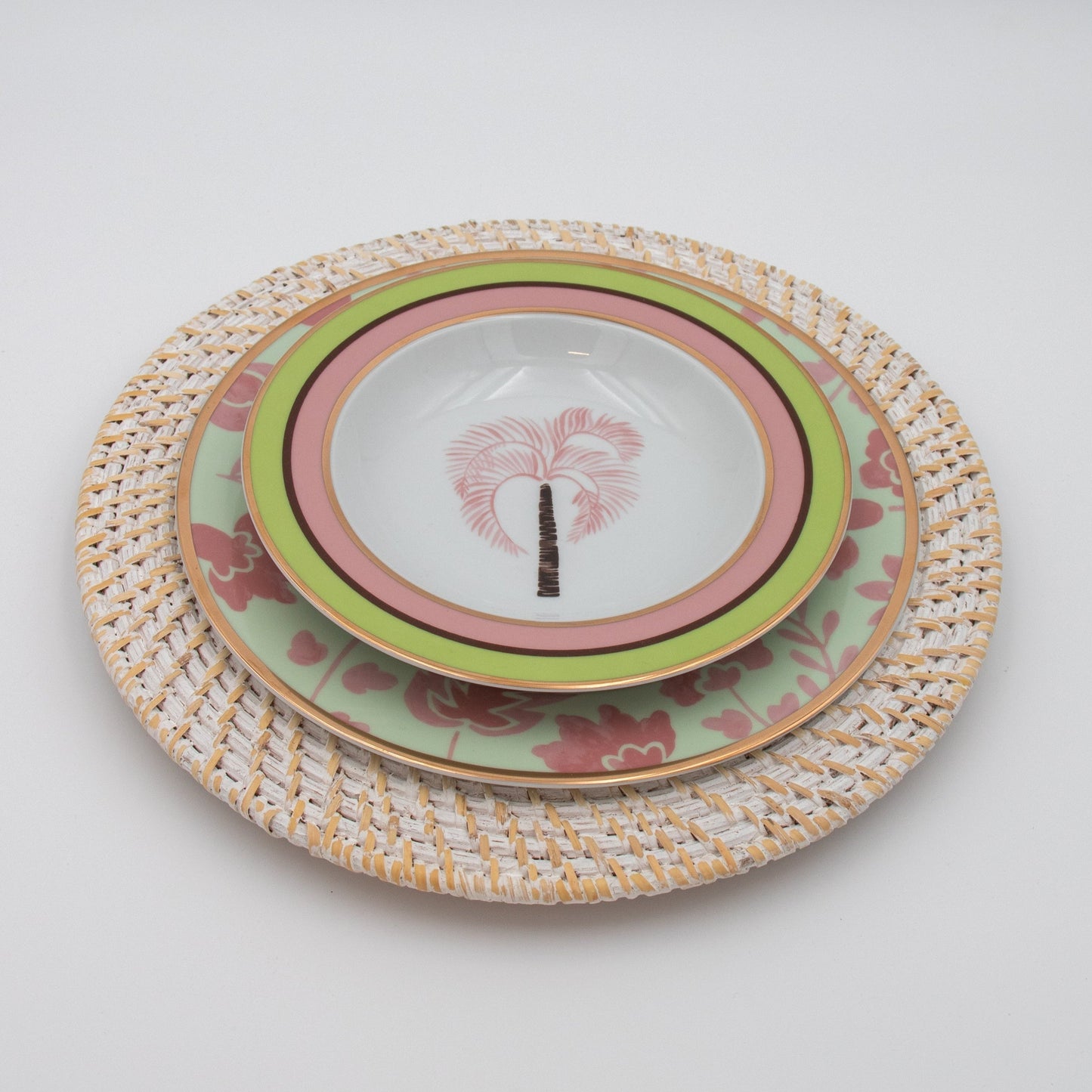 Pistachio & Lychee Palm Soup Bowl - Set of 4 (+1 Bonus Bowl)