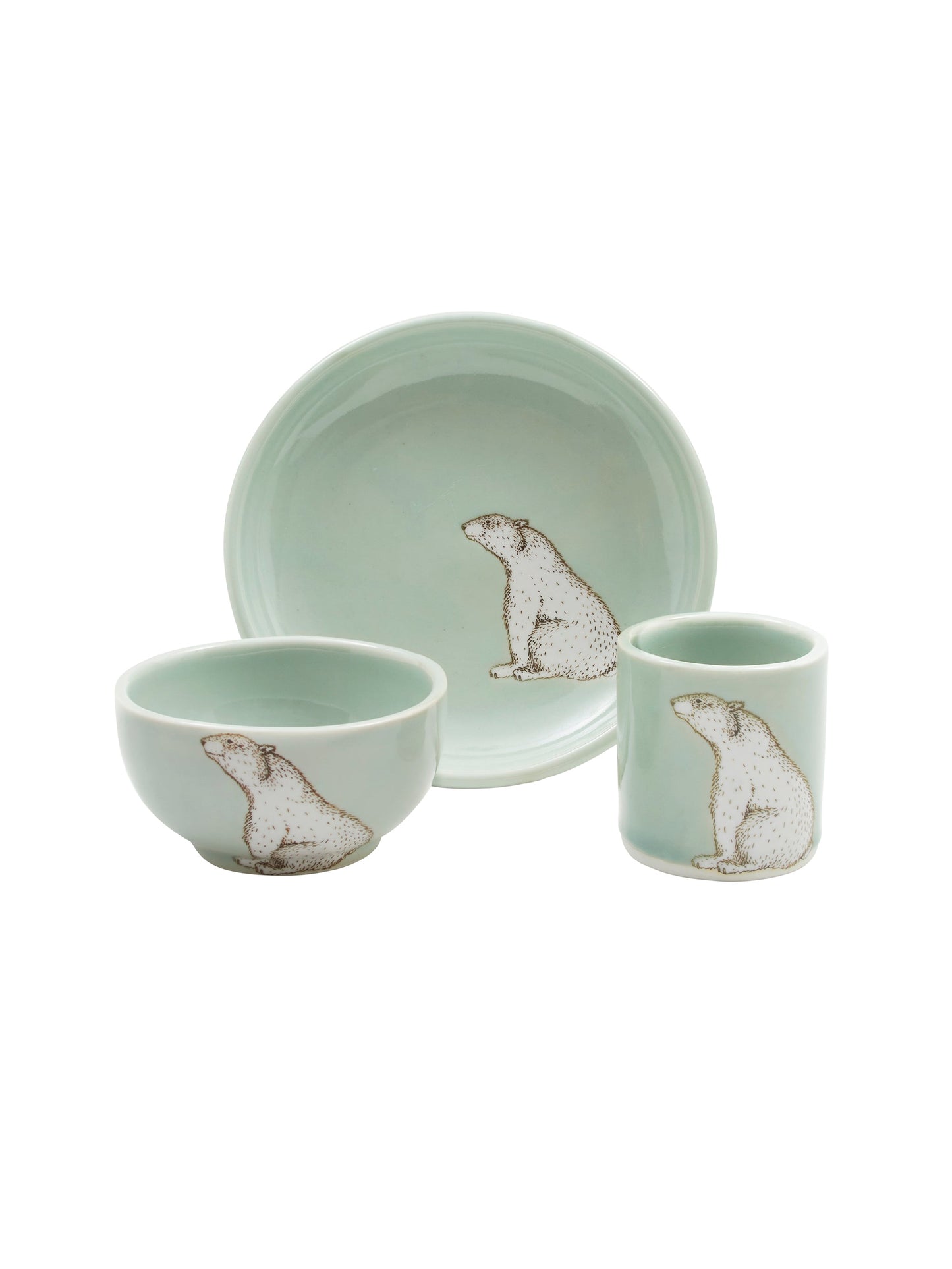 Polar Bear Ceramic Dish Set
