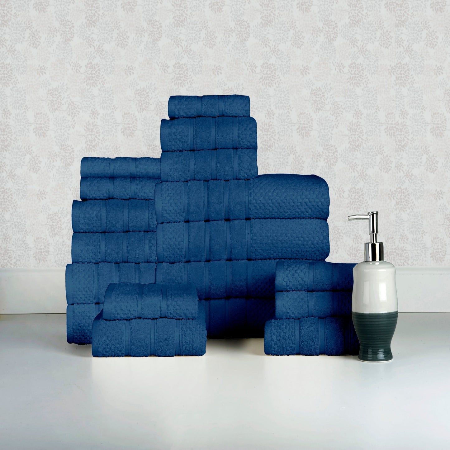 Bibb Home 18 Piece Egyptian Cotton Towel Set