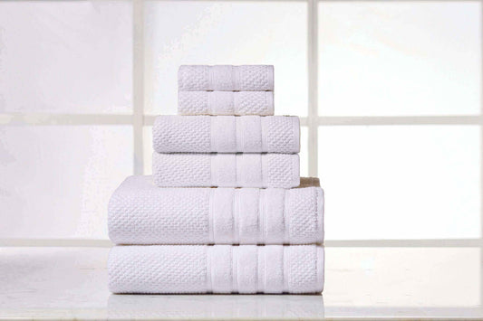 Bibb Home 6 Piece Egyptian Cotton Towel Set.