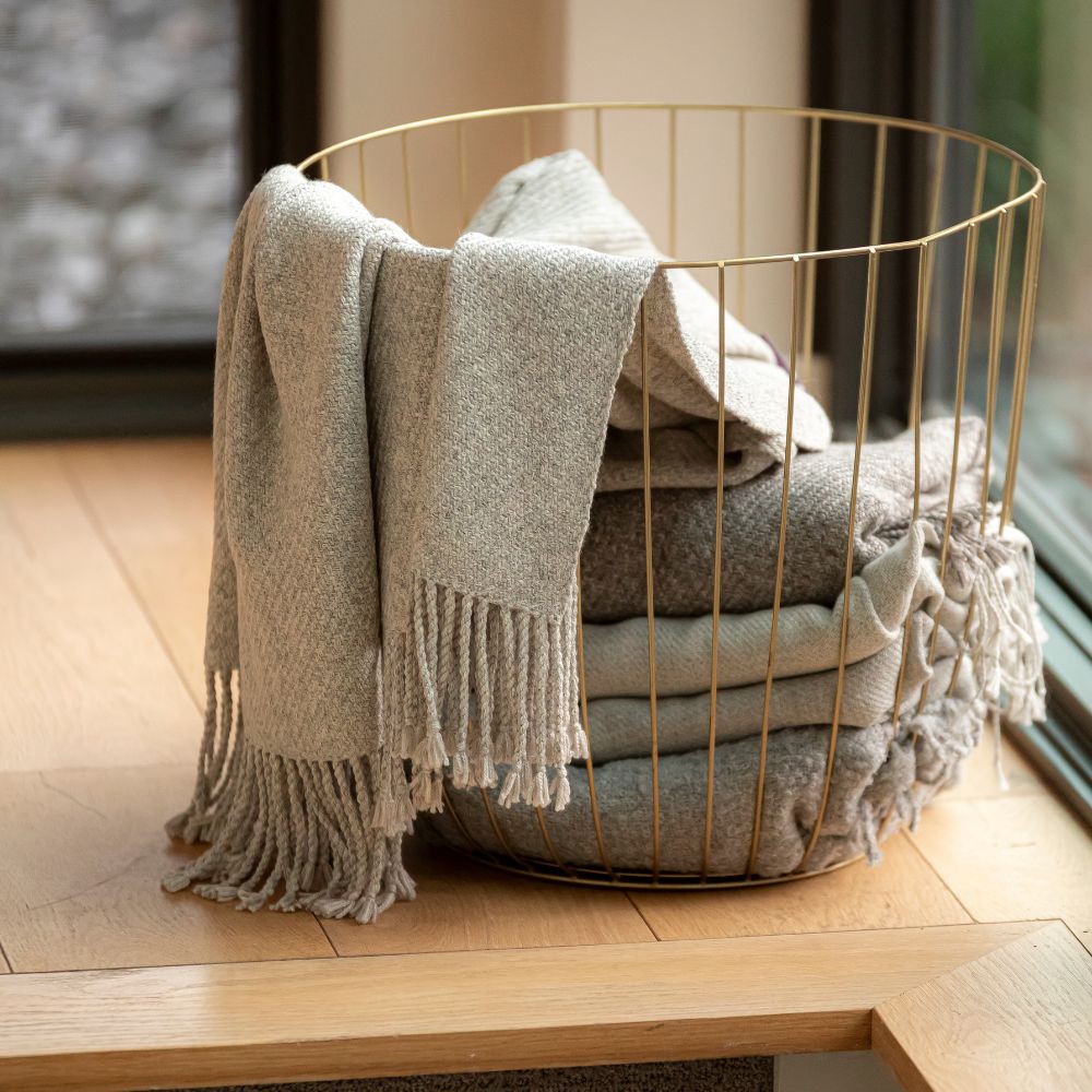 Kulsi Collection - Pima Cotton & Undyed Baby Alpaca Silver Throw