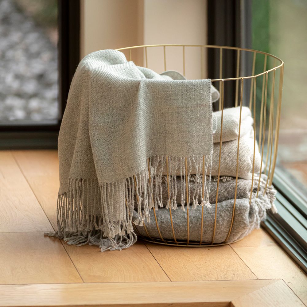Wasi Collection - Undyed Silver Baby Alpaca Throw