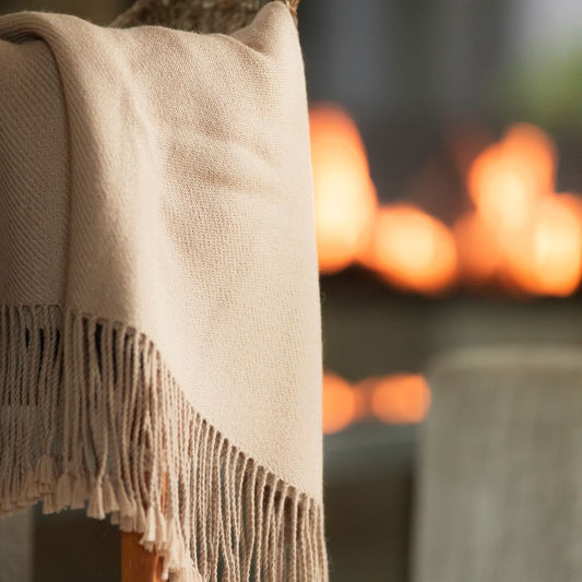 Wasi Collection - Undyed Camel Baby Alpaca Throw