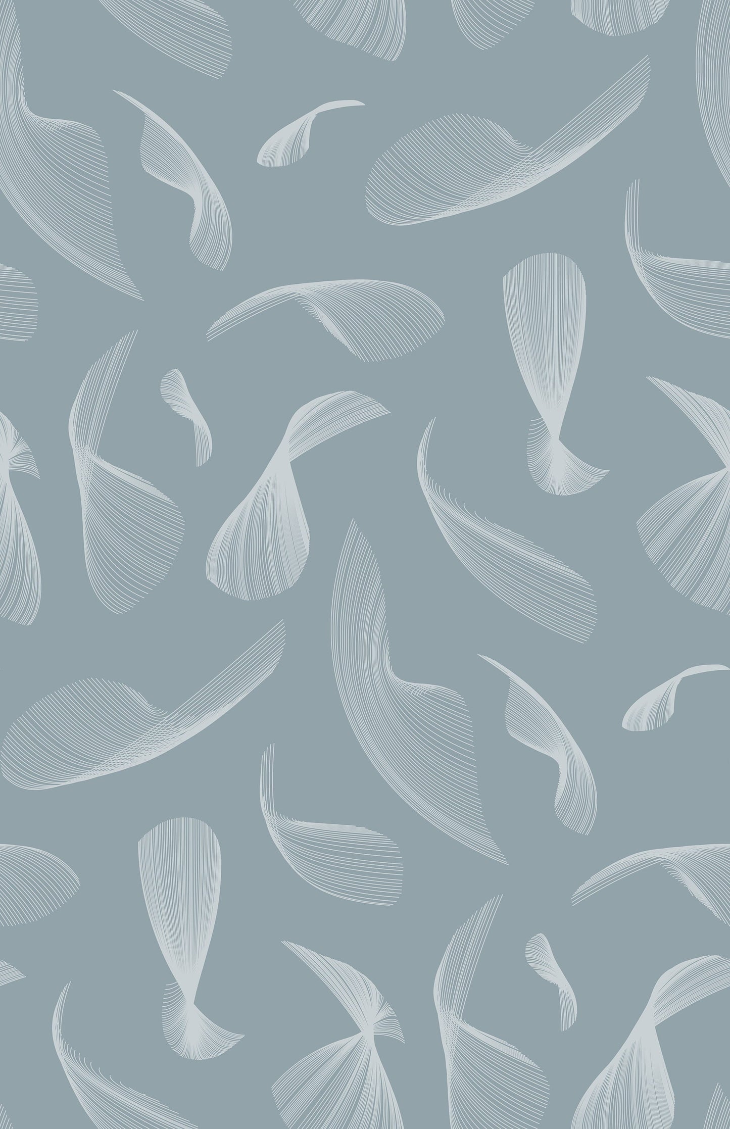 Quill Whispers Wallpaper – Slate Blue