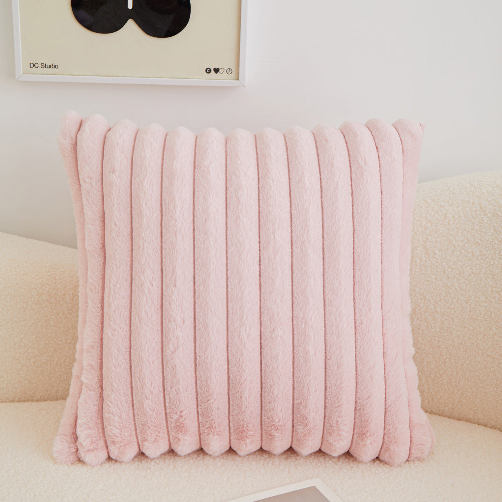 Polyester Blend Super Soft Throw Square Pillow Cover AND Insert Reversible sides size 18"x18"