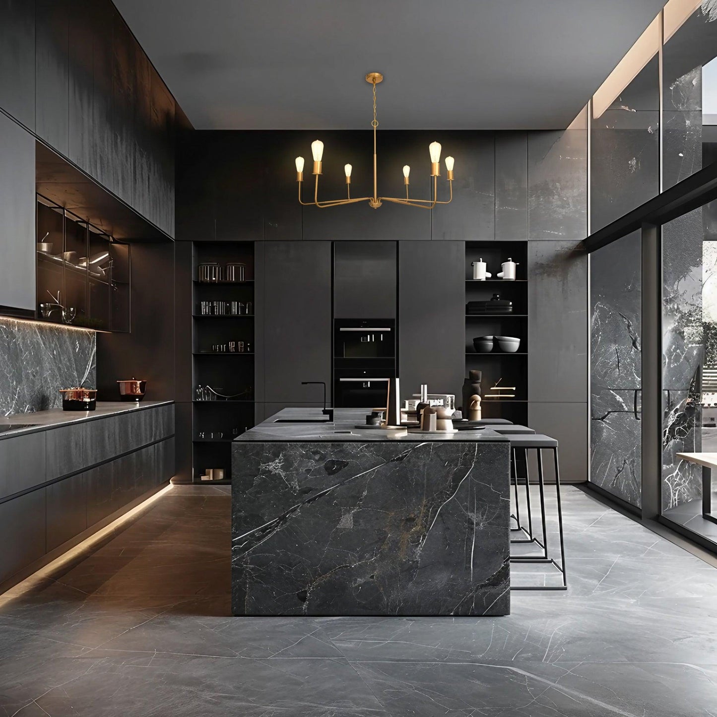 Radiant 6-Light Industrial Traditional Dimmable Chandelier