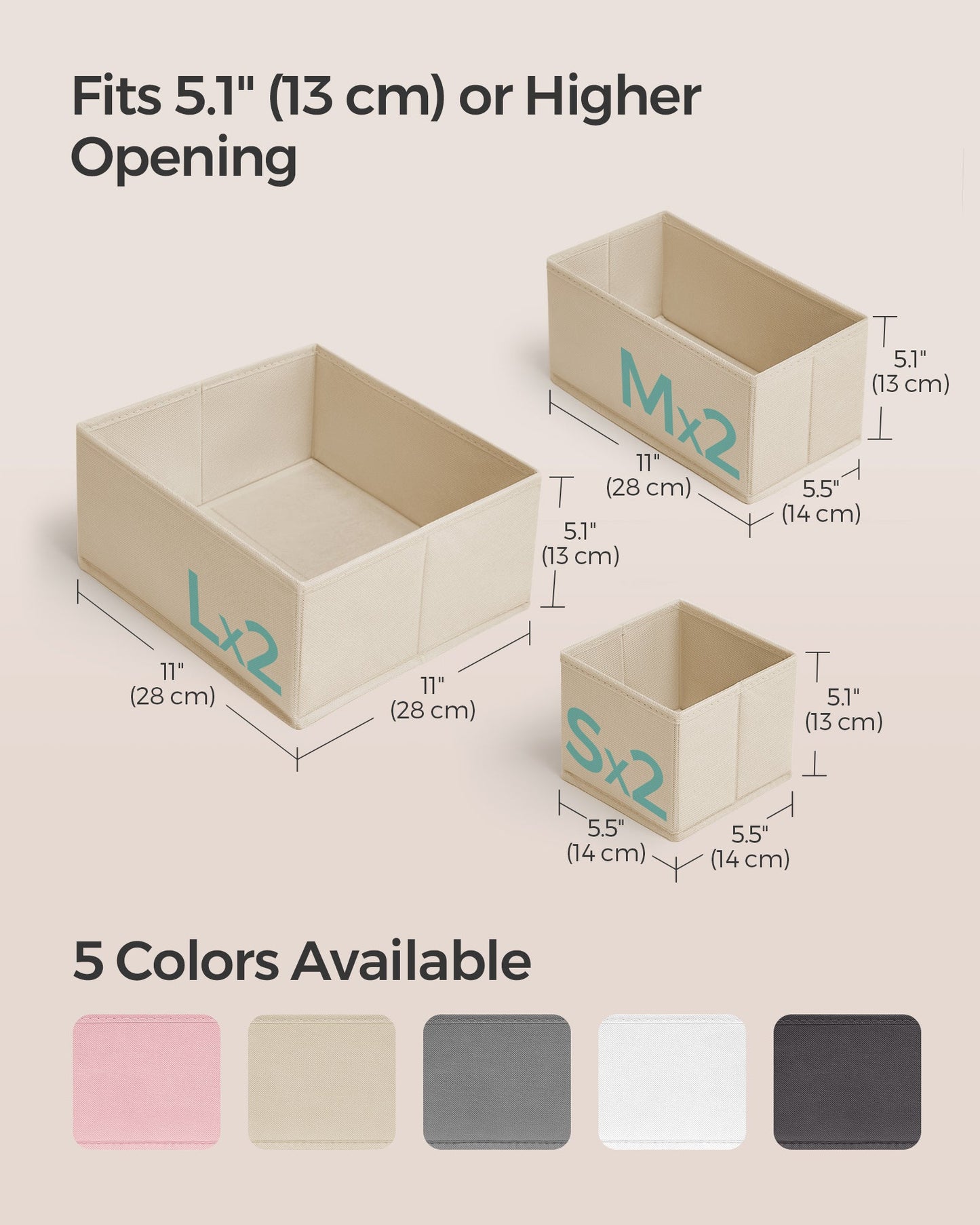 Dresser Drawer Organizers, Set of 6