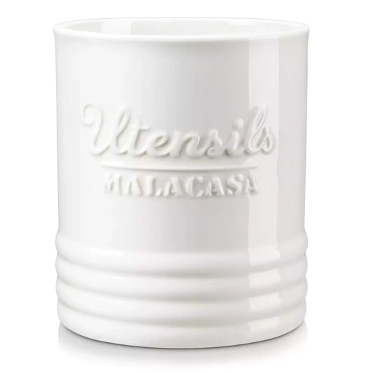 White Utensil Crock