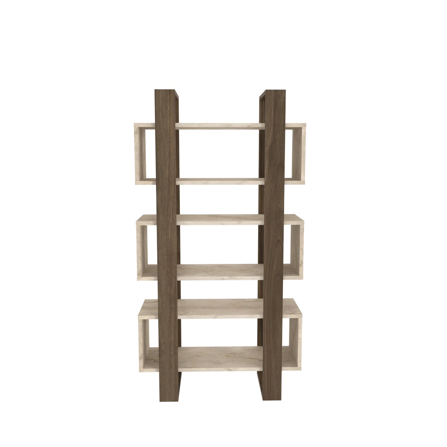 Reina 59" Modern Bookcase with Open Shelves