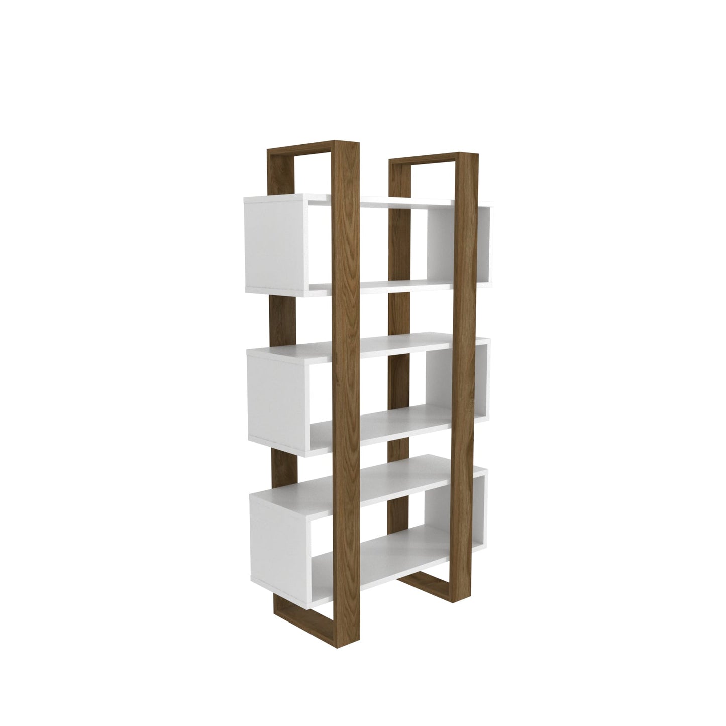 Reina 59" Modern Bookcase with Open Shelves
