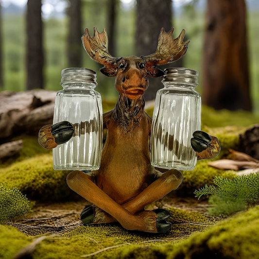 Salt and Pepper Shakers-Moose Holding