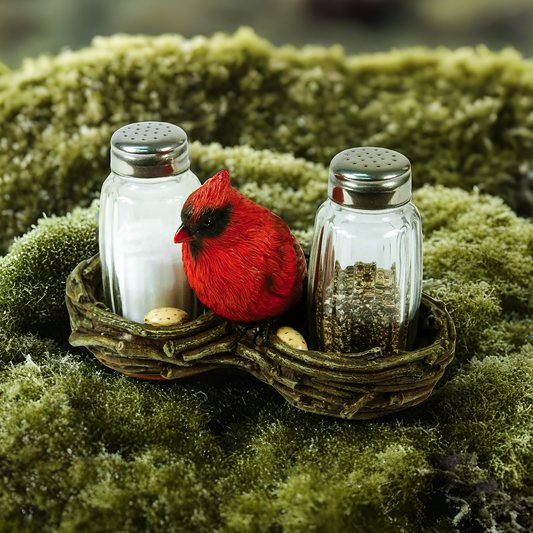 Salt and Pepper Shakers-Cardinal
