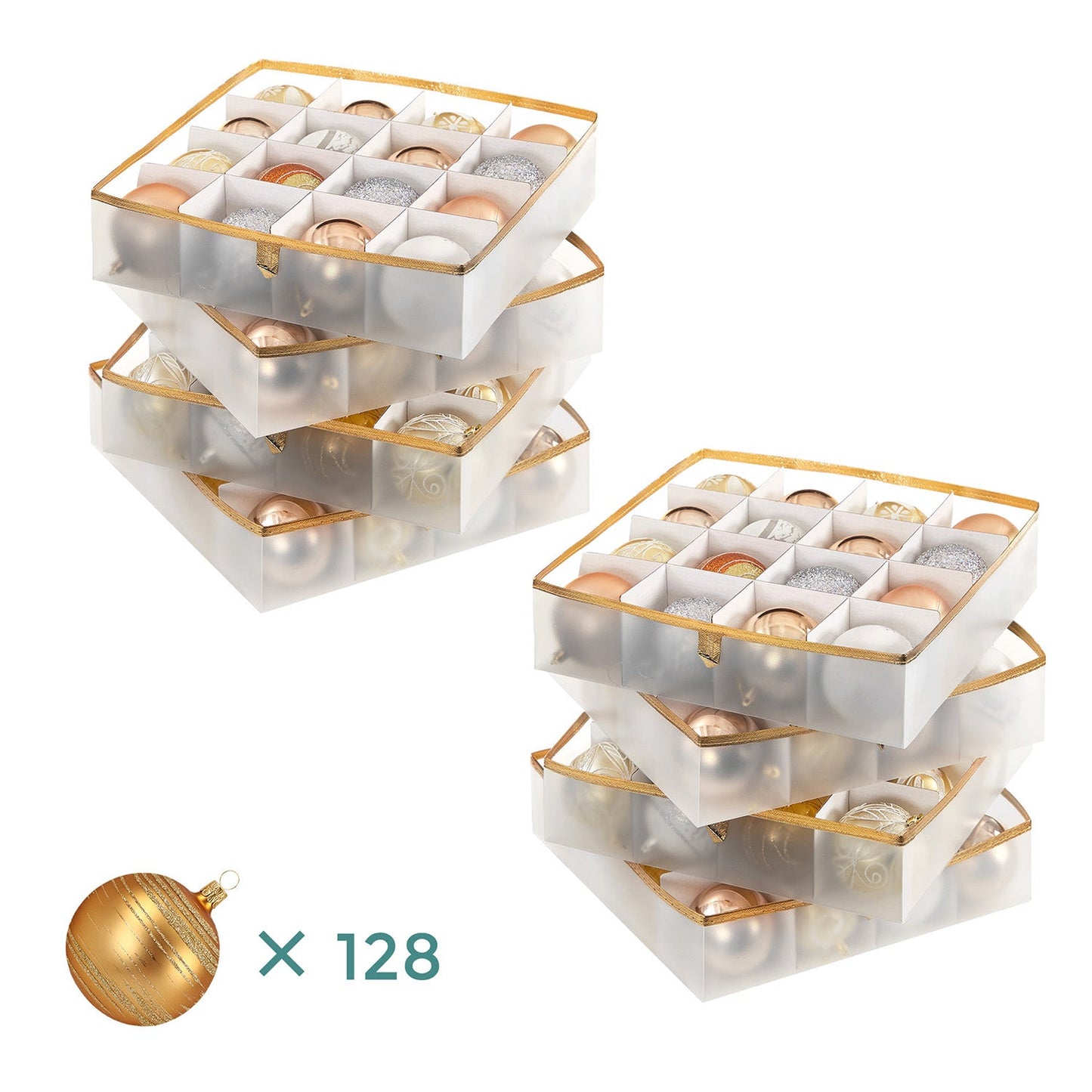 Large Christmas Ornament Storage Boxes