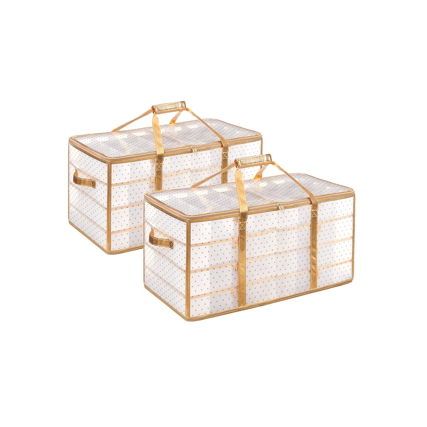 Set of 2 Large Christmas Ornament Storage Boxes