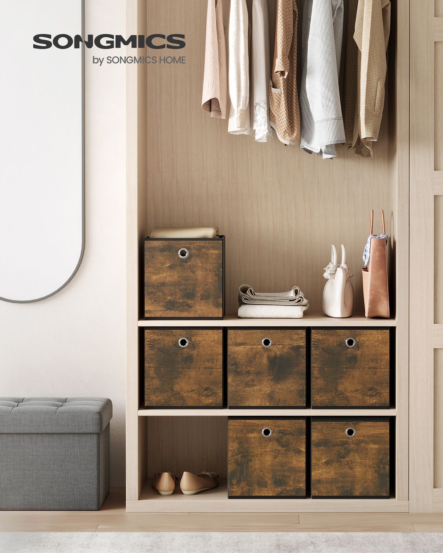 5-Tier Blanket Ladder with 4 Removable Hooks