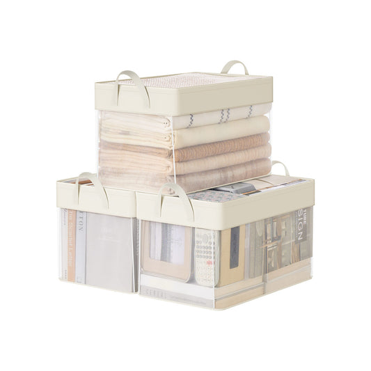 Large Fabric Storage Baskets Set of 3
