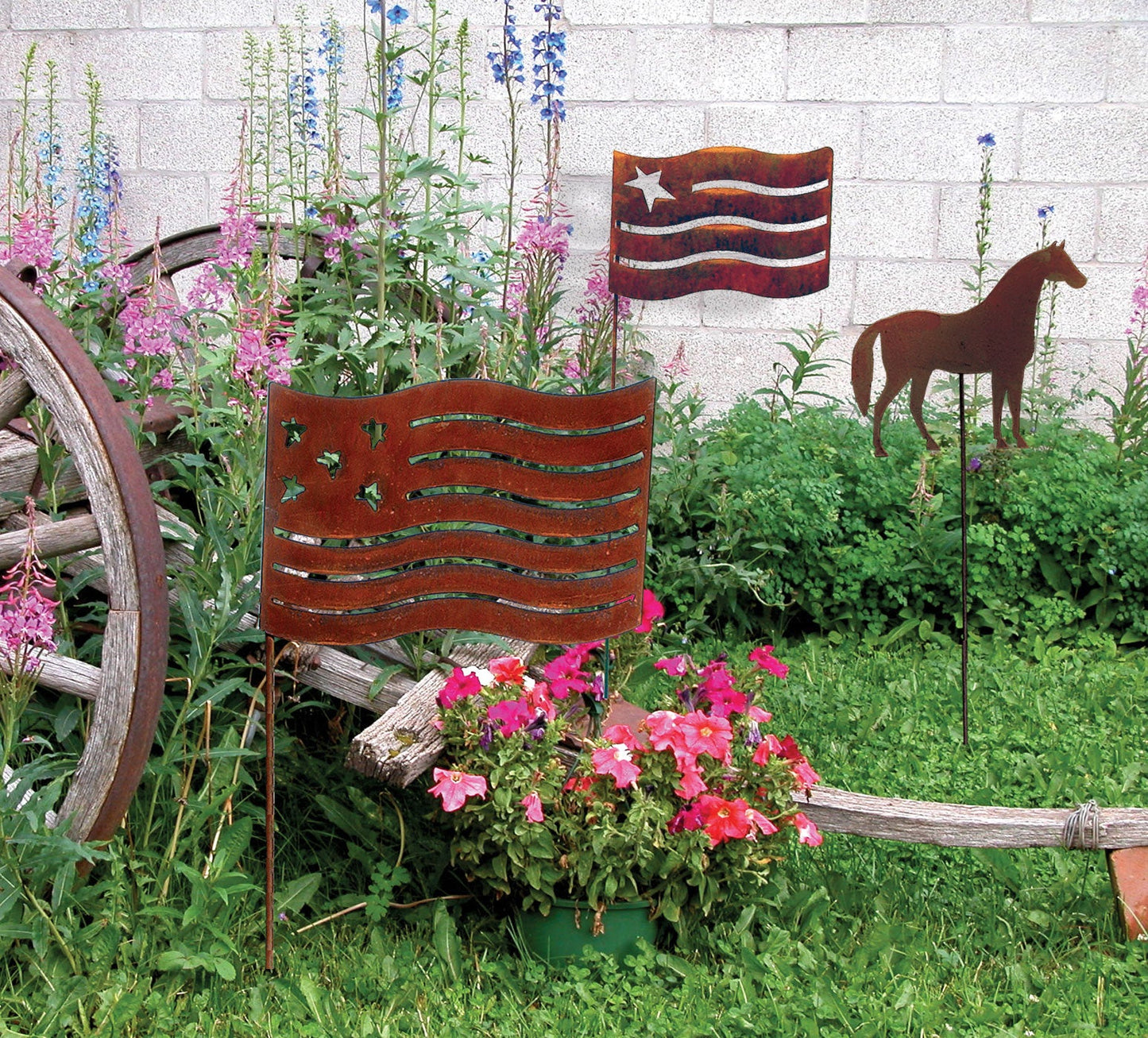 Rustic Horse Garden Stake