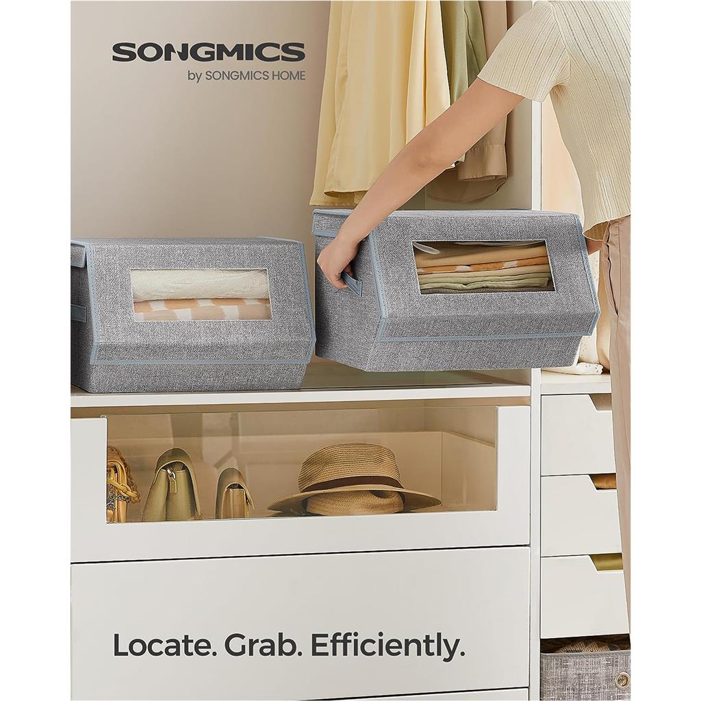 Stackable Storage Bins Set of 2