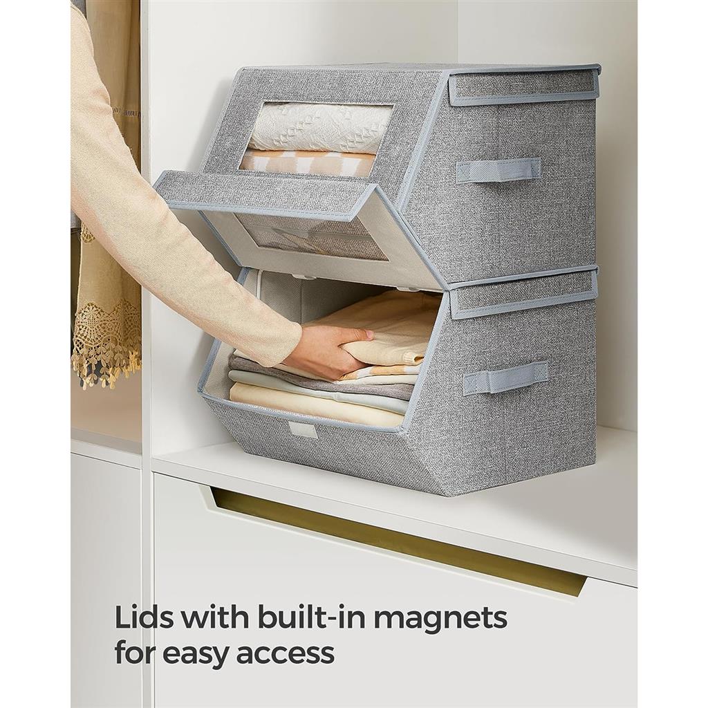 Stackable Storage Bins Set of 2