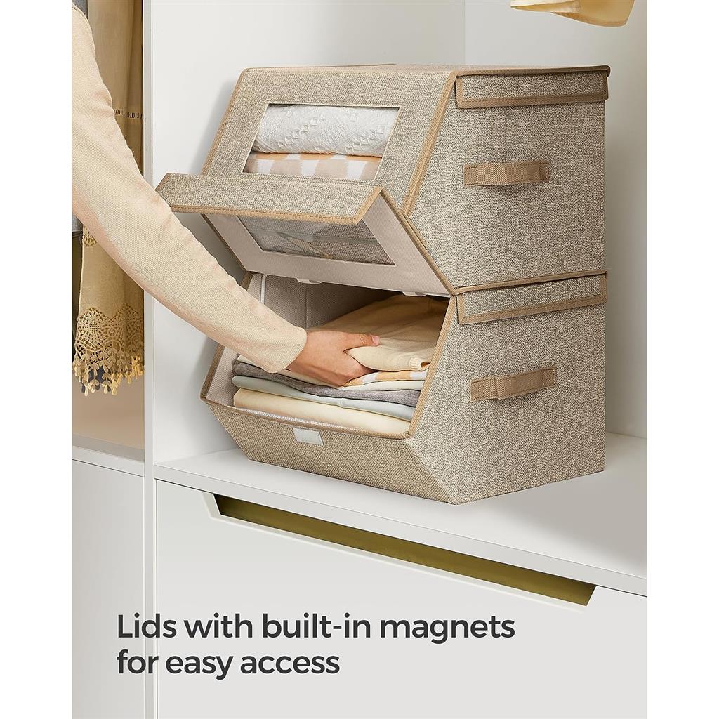 Stackable Storage Bins Set of 2