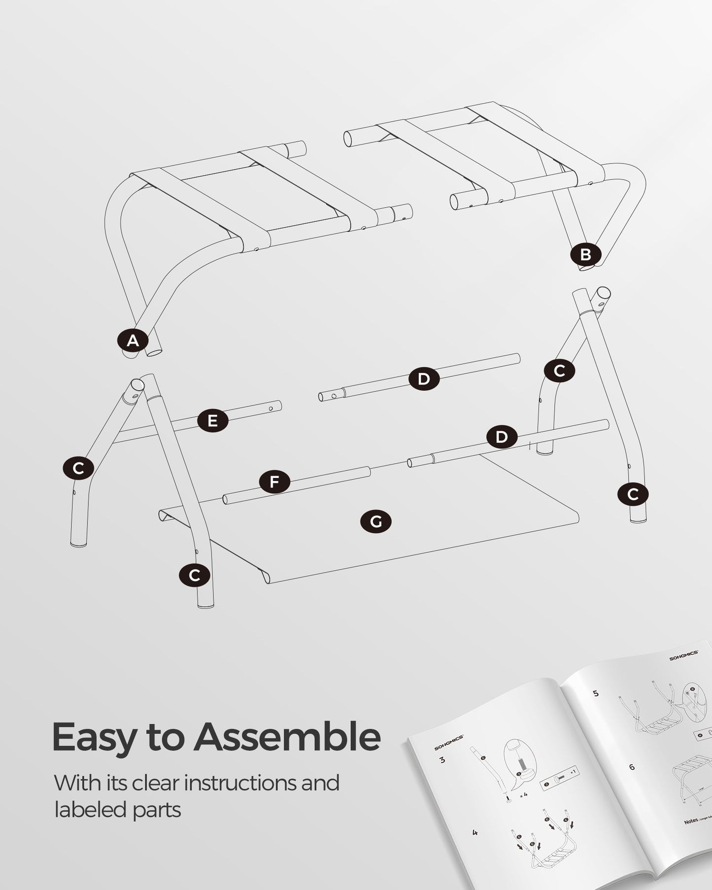 Luggage Rack Slate Gray