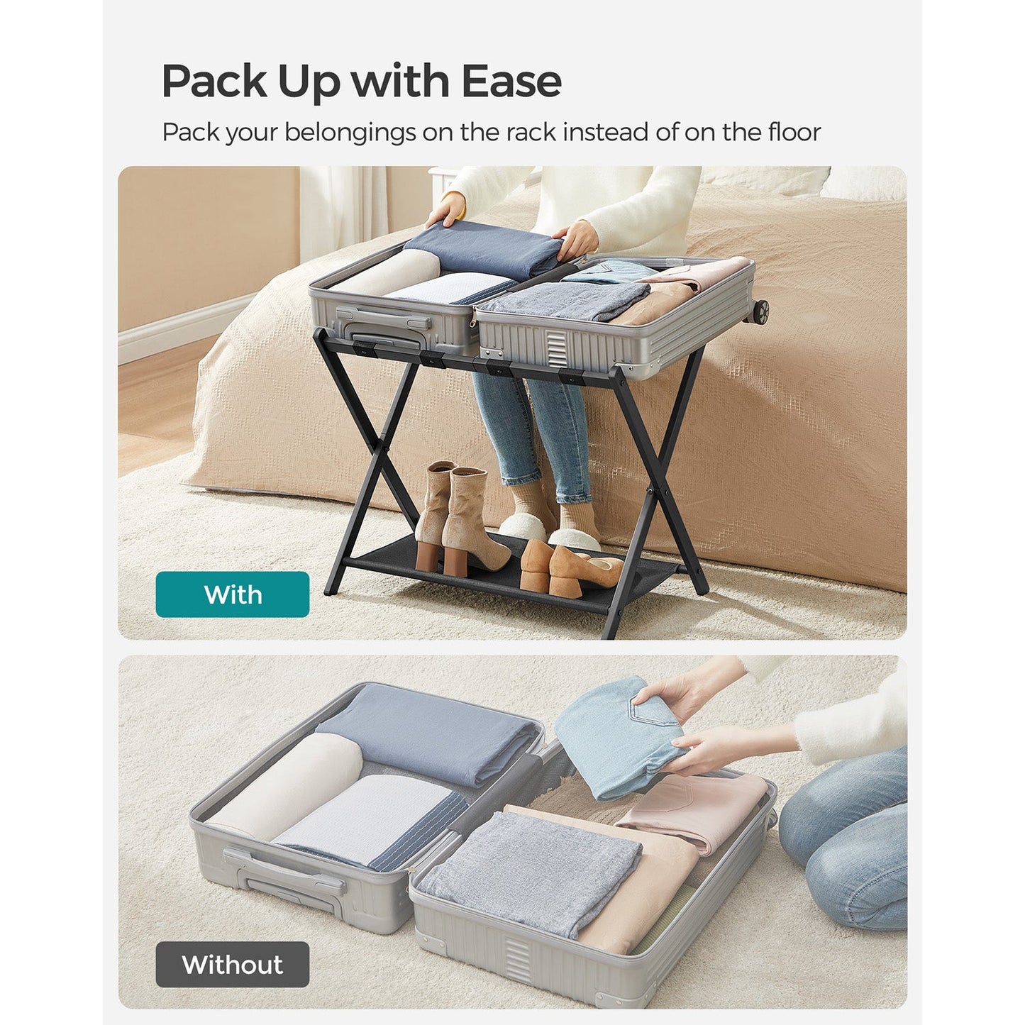 Luggage Racks for Guest Room, Set of 2