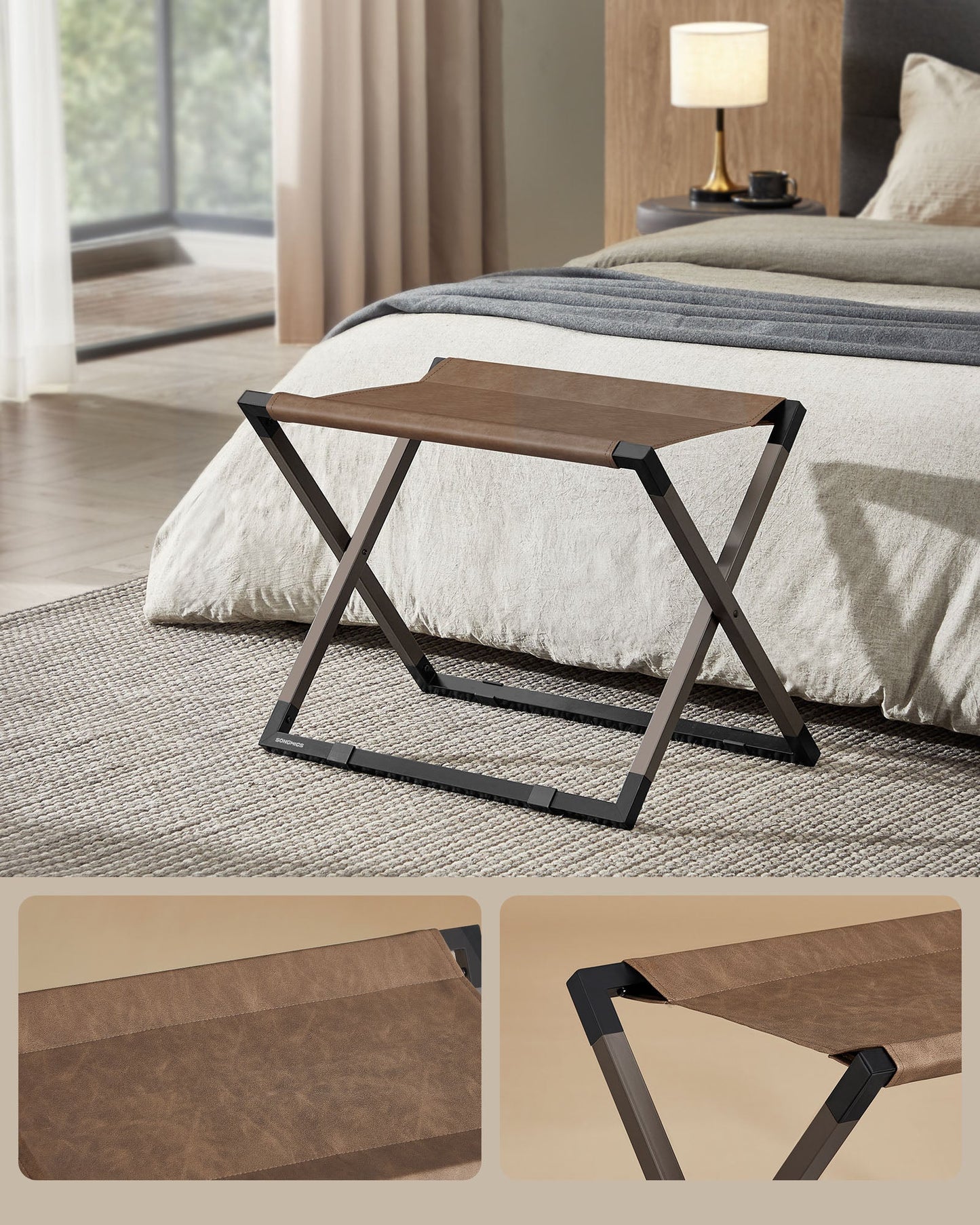 Set of 2 Foldable Suitcase Stands