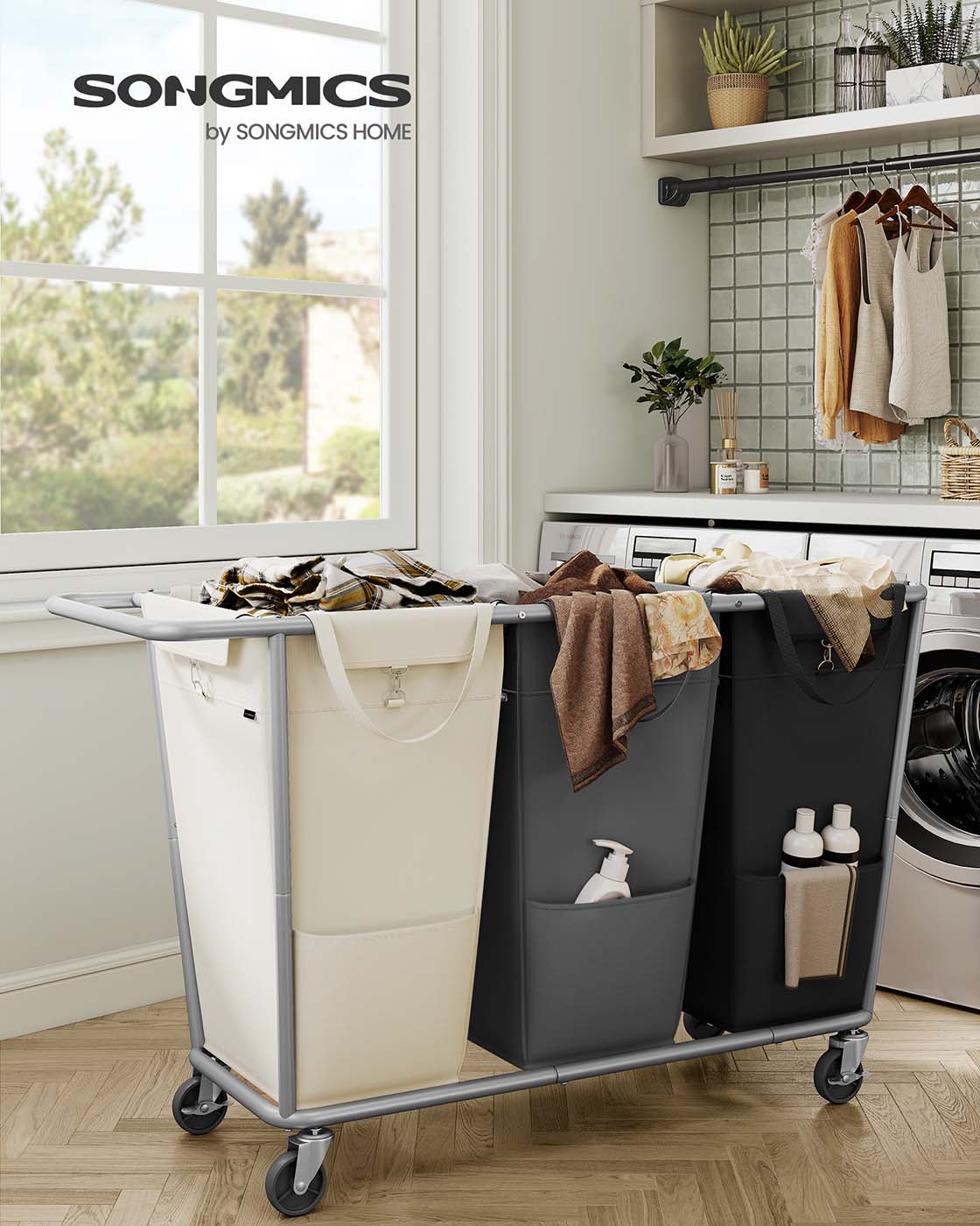 Laundry Basket with Wheels 76.6 Gallons (290 L)