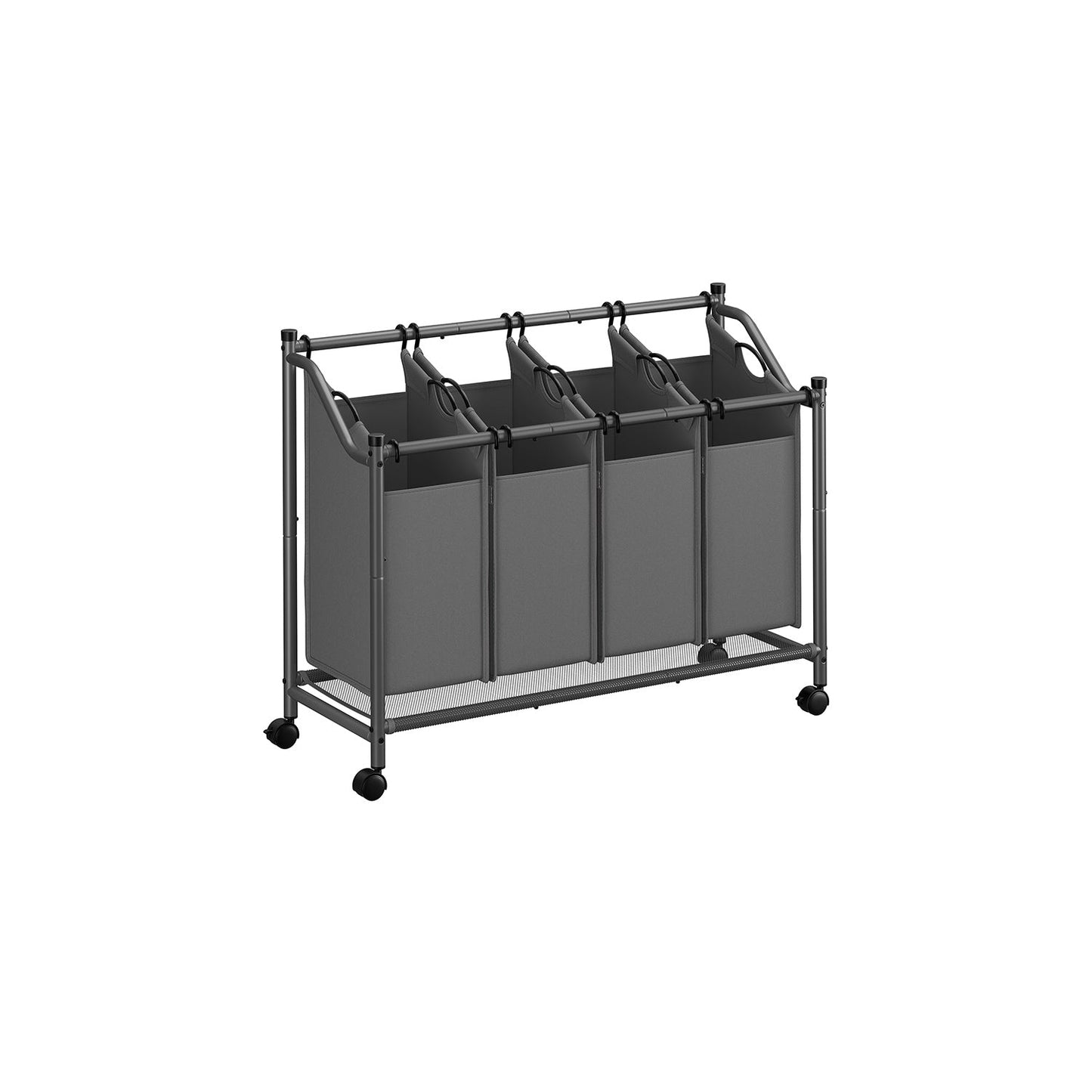 Rolling Laundry Basket with 4 Removable Bags